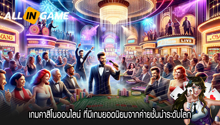 เกมคาสิโนออนไลน์ ที่มีเกมยอดนิยมจากค่ายชั้นนำระดับโลก